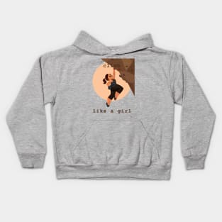 Climb Like a Girl Kids Hoodie